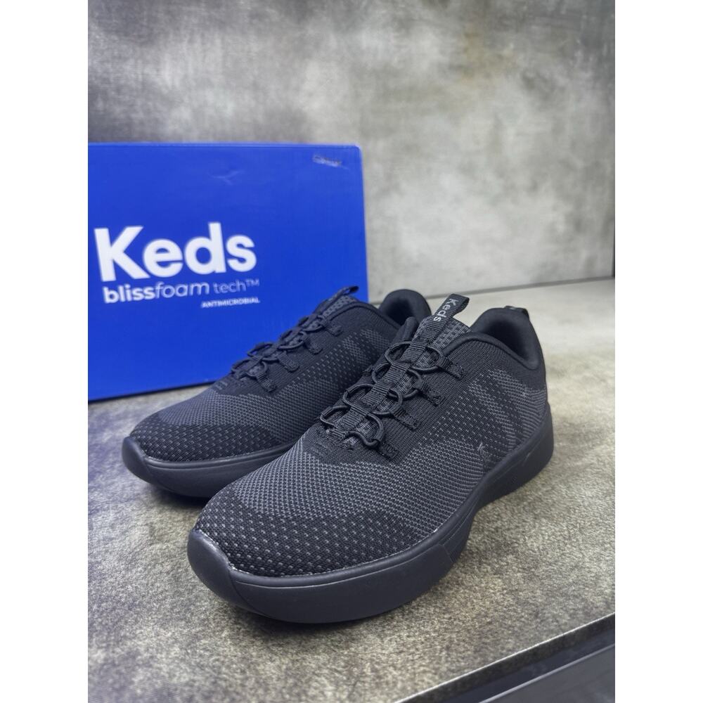 Keds Blissfoam KW-BLISAL-5 Black Knit Sneakers Women’s 5M Machine Washable